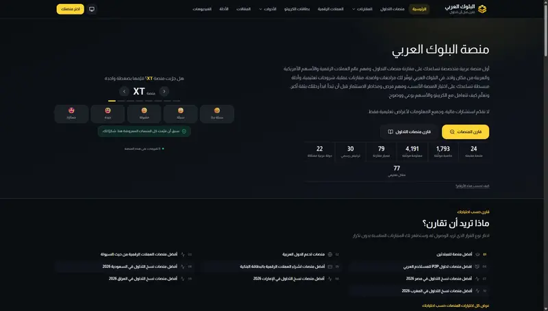 البلوك العربي - موقع عربي متخصص في الكريبتو